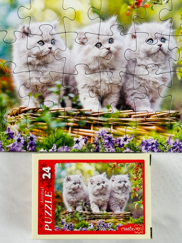 Пазл мозаика для малышей Очаровательные котята котенок кошка три котенка домашние питомцы