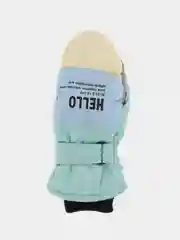 Бирюзовый варежки с мехом HELLO, для активного отдыха,  зимних видов спорта