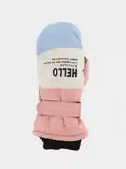 Розовый варежки с мехом HELLO, для активного отдыха,  зимних видов спорта