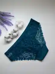 Красный трусы женские кружевные в рубчик набор, 5 шт