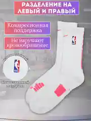 Фуксия носки мужские спортивные компрессионные, баскетбольные, для спорта