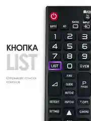 Универсальный пульт ду для телевизора LG. Подходит для всех ЖК (LCD, LED TV)