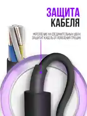Зарядка черная для Яндекс Станция Миди Алиса (блок 65W+кабель Type-C/Type-C до 100W 2 м)