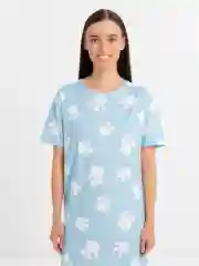 Голубой домашняя женская туника, сорочка