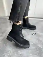 Угольный женские ботинки, зимние