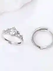 Кольца женские, набор 2 шт
