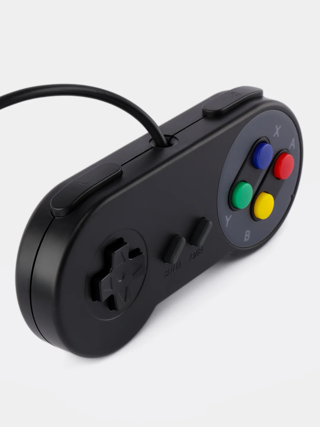 Черный геймпад (Raspberry Pi, RetroPi, SNES), проводной, серый