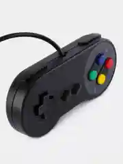 Черный геймпад (Raspberry Pi, RetroPi, SNES), проводной, серый