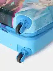 Лазурный детский чемодан на колесах, пластиковый,ручная кладь
