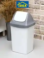 Белый ведро для мусора / контейнер СВИНГ IDEA