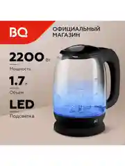 Черный чайник электрический BQ KT1830G Черный / Стеклянный / 1.7 л 2200 Вт