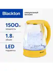 Желтый чайник электрический Blackton Bt KT1800G Желтый / Стеклянный / 1.8 л 1500 Вт
