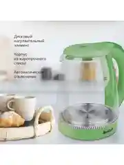 Зеленый чайник электрический Blackton Bt KT1800G Салатовый / Стеклянный / 1.8 л 1500 Вт