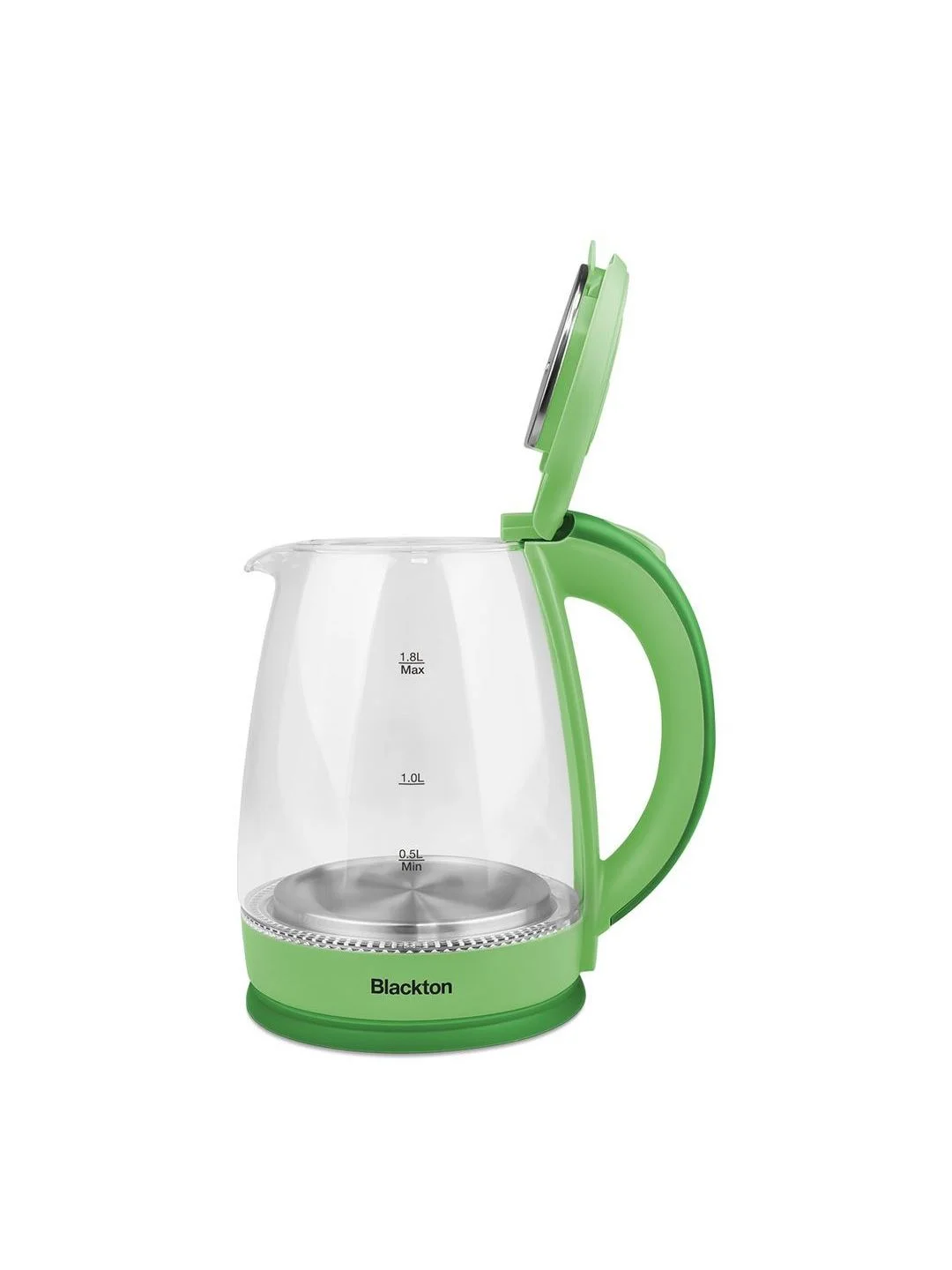 Зеленый чайник электрический Blackton Bt KT1800G Салатовый / Стеклянный / 1.8 л 1500 Вт