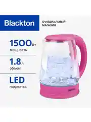 Розовый чайник электрический Blackton Bt KT1800G Розовый / Стеклянный / 1.8 л 1500 Вт