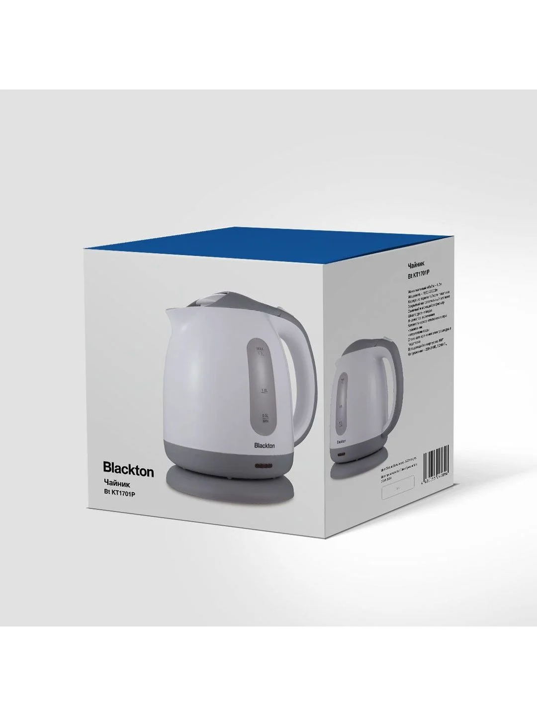 Белый чайник электрический Blackton Bt KT1701P Бело-красный / 1.7 л 2200 Вт