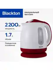 Белый чайник электрический Blackton Bt KT1701P Бело-красный / 1.7 л 2200 Вт