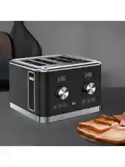 Черный тостер BQ T4000 Черно-серебристый