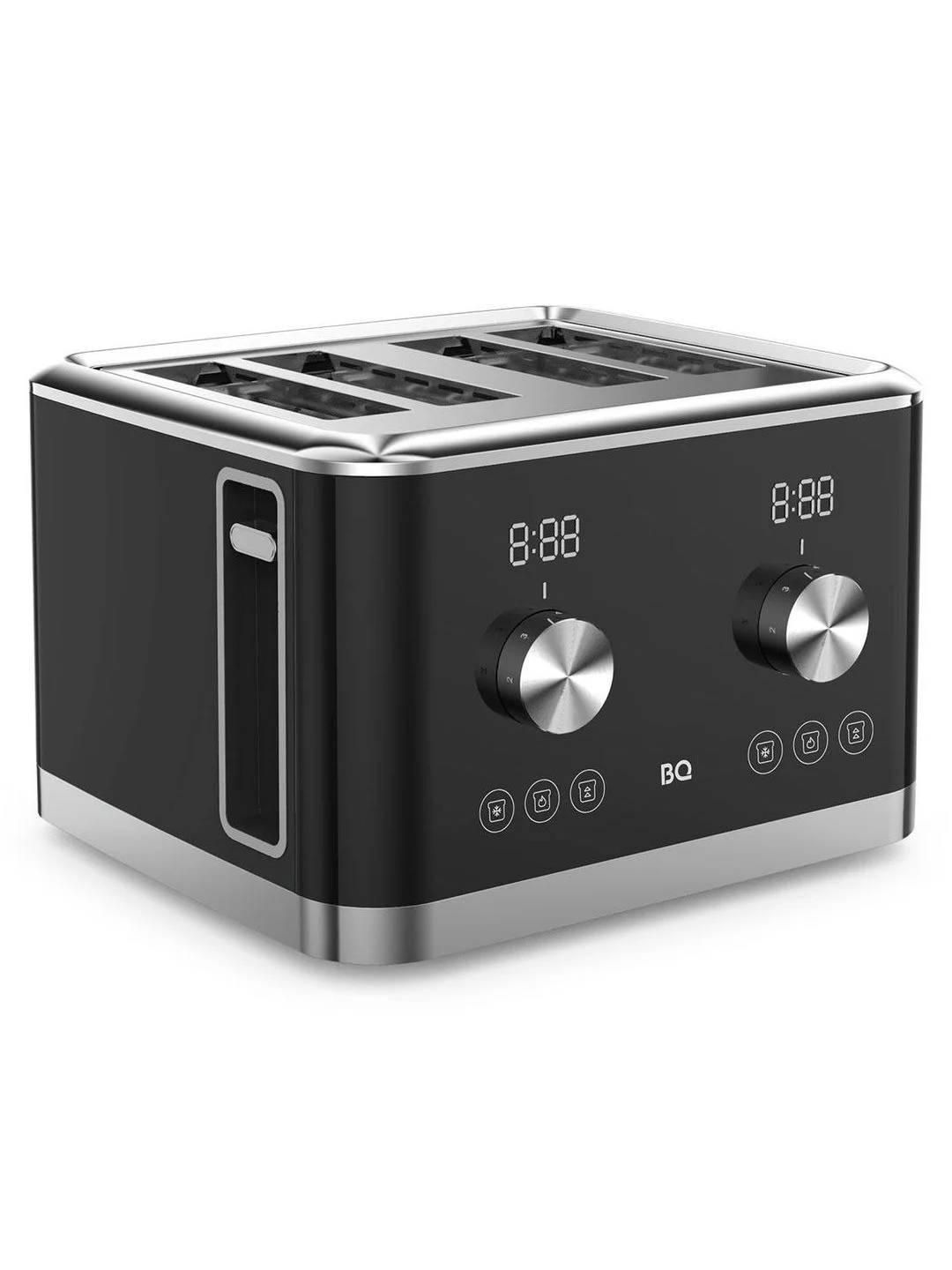 Черный тостер BQ T4000 Черно-серебристый