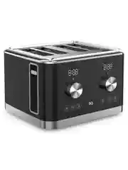 Черный тостер BQ T4000 Черно-серебристый