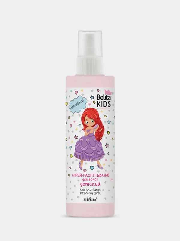 Спрей-распутывание Белита Belita Kids, для волос для девочек, 3-7лет, малиновый, 150 мл