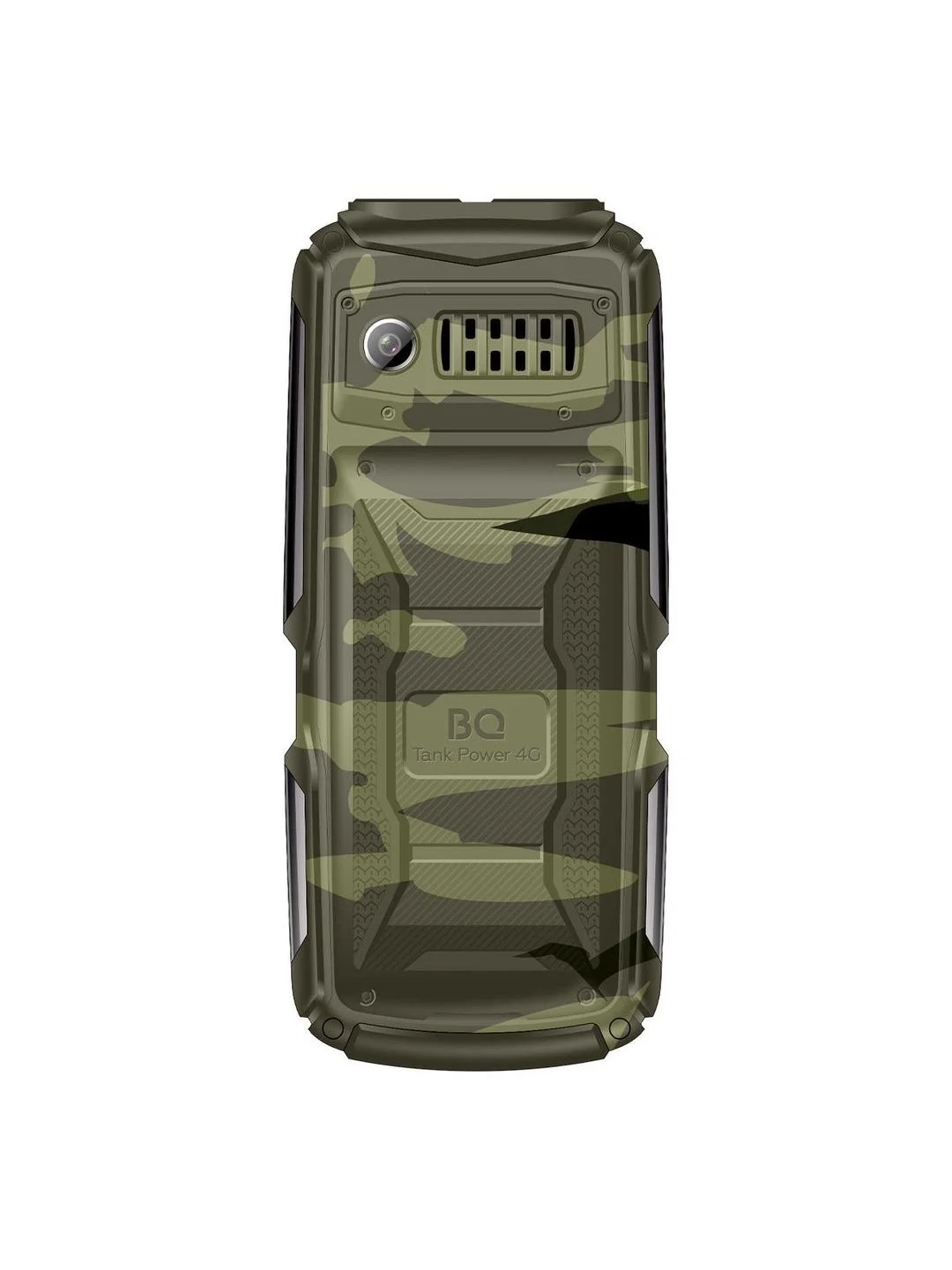 Хаки мобильный телефон BQ 2410L Tank Power 4G Camouflage+Gunmetal
