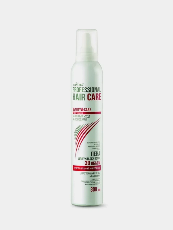 Пена для укладки волос Белита Hair Care 3D, суперсильной фиксации, 300 мл