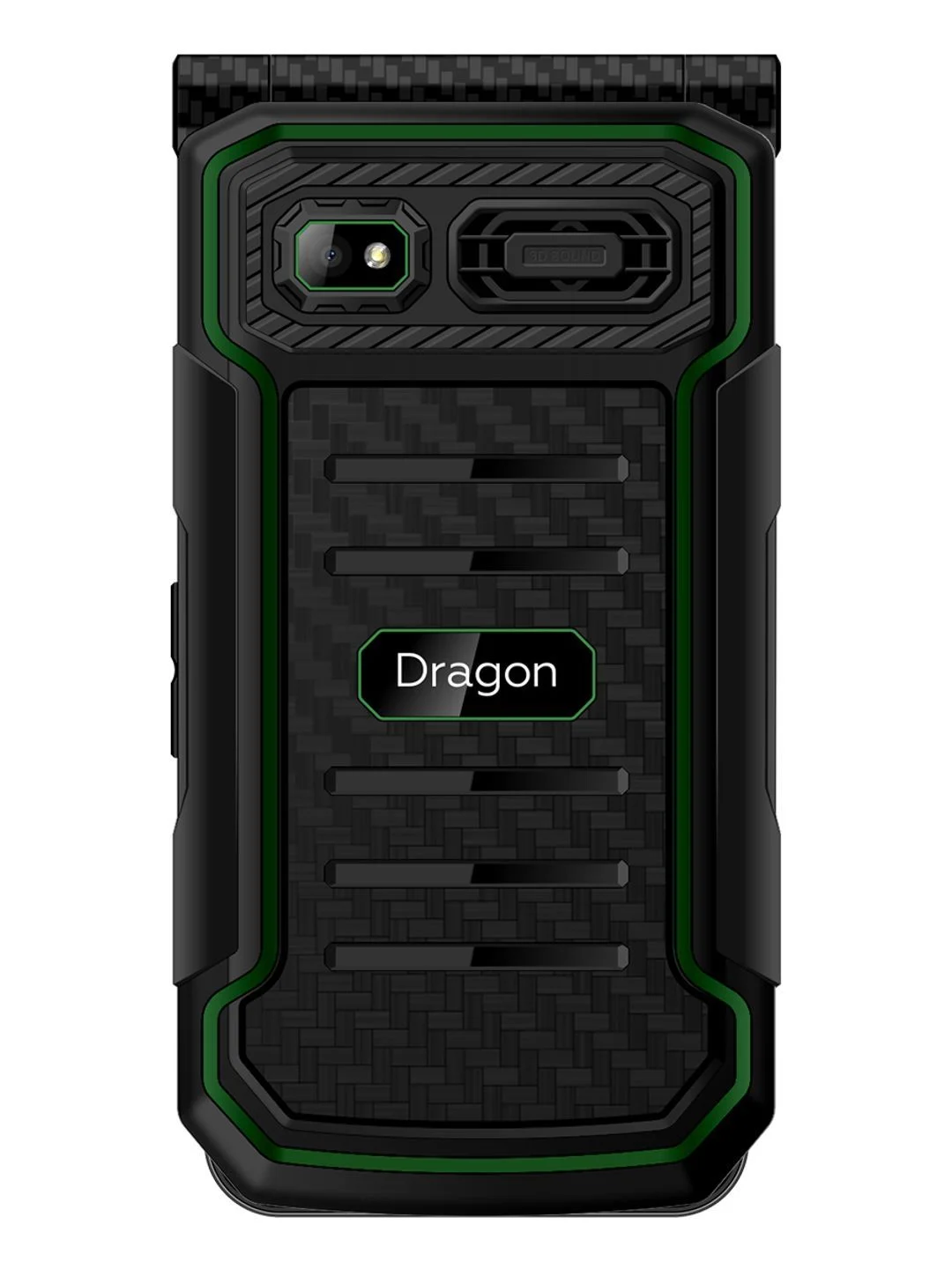 Черный мобильный телефон BQ 2822 Dragon Black+Green