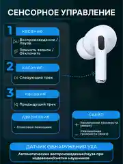 Белый наушники беспроводные A.Pods Pro 2, A.Pods 2, 3, TWS J18 для iPhone, Android