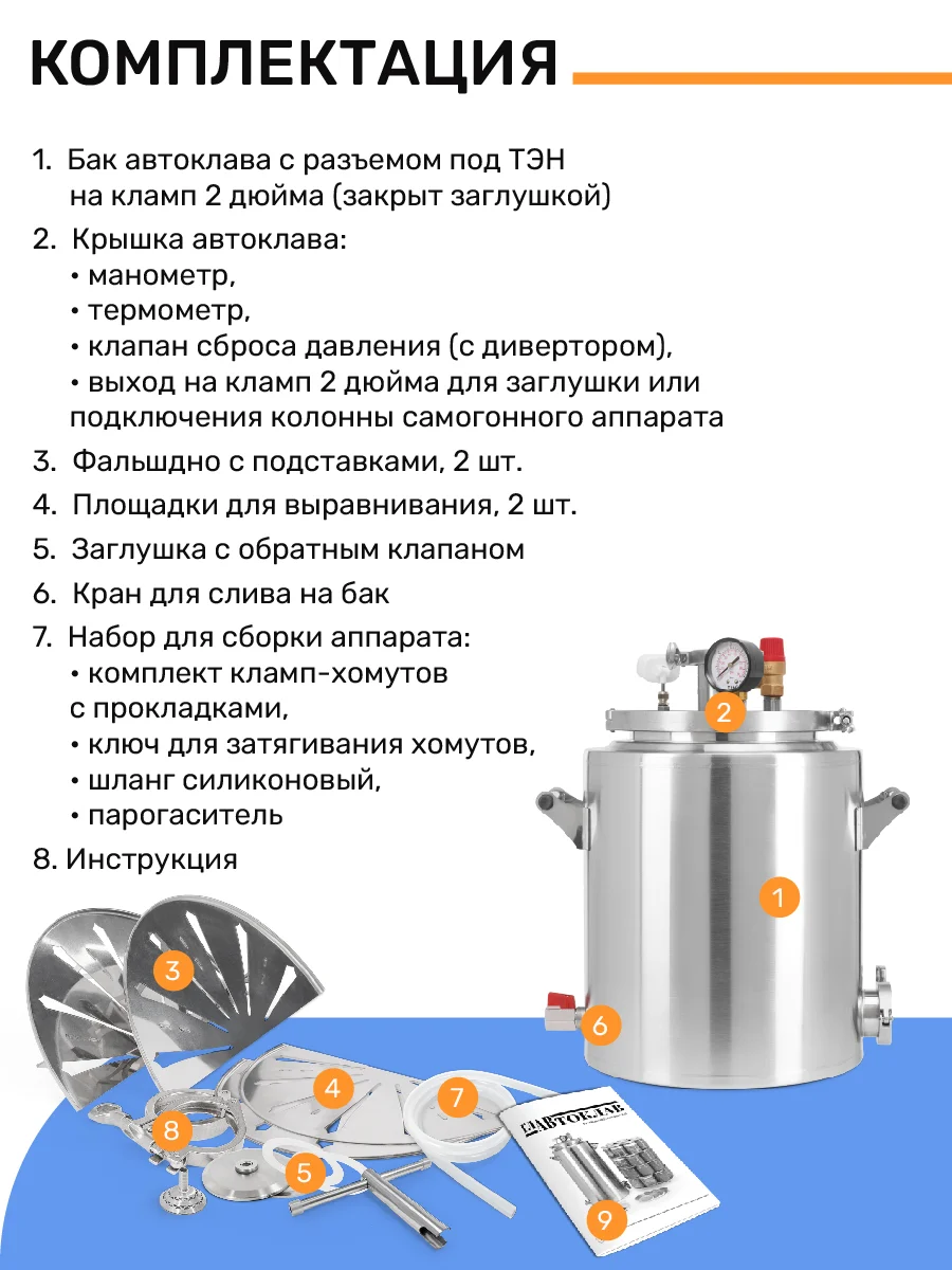 Автоклав ГлавАвтоклав 24 литра для консервирования заготовок