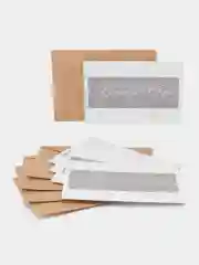 Подарочный сертификат на услугу с крафт-конвертом, набор 10 шт + 10 крафт-конвертов