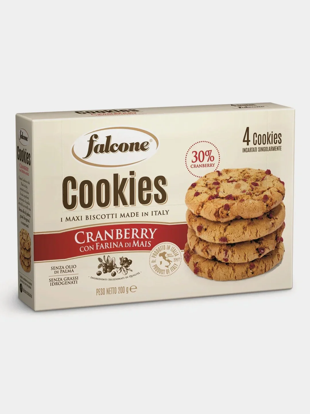 Печенье FALCONE, сахарное Cookies, с ореховым кремом, 200 г