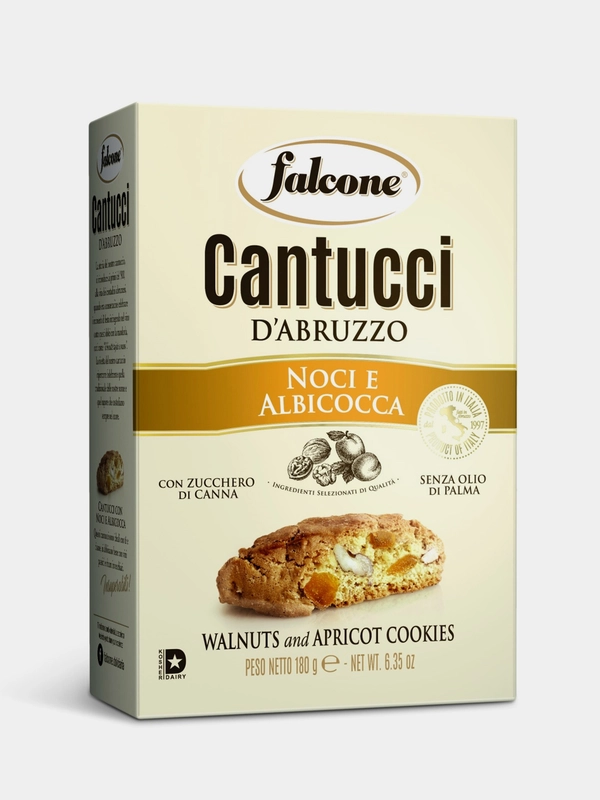 Кантуччи FALCONE, с грецким орехом и абрикосом, 180 г