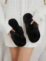 Черный тапочки женские домашние,4 расцветки