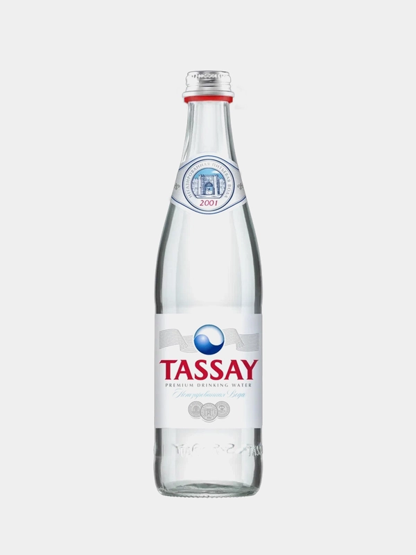 Вода негазированная Tassay, природная, в стекле, 0,5 л