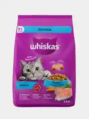 Сухой корм WHISKAS Подушечки с нежным паштетом, для взрослых кошек, 1.3 кг