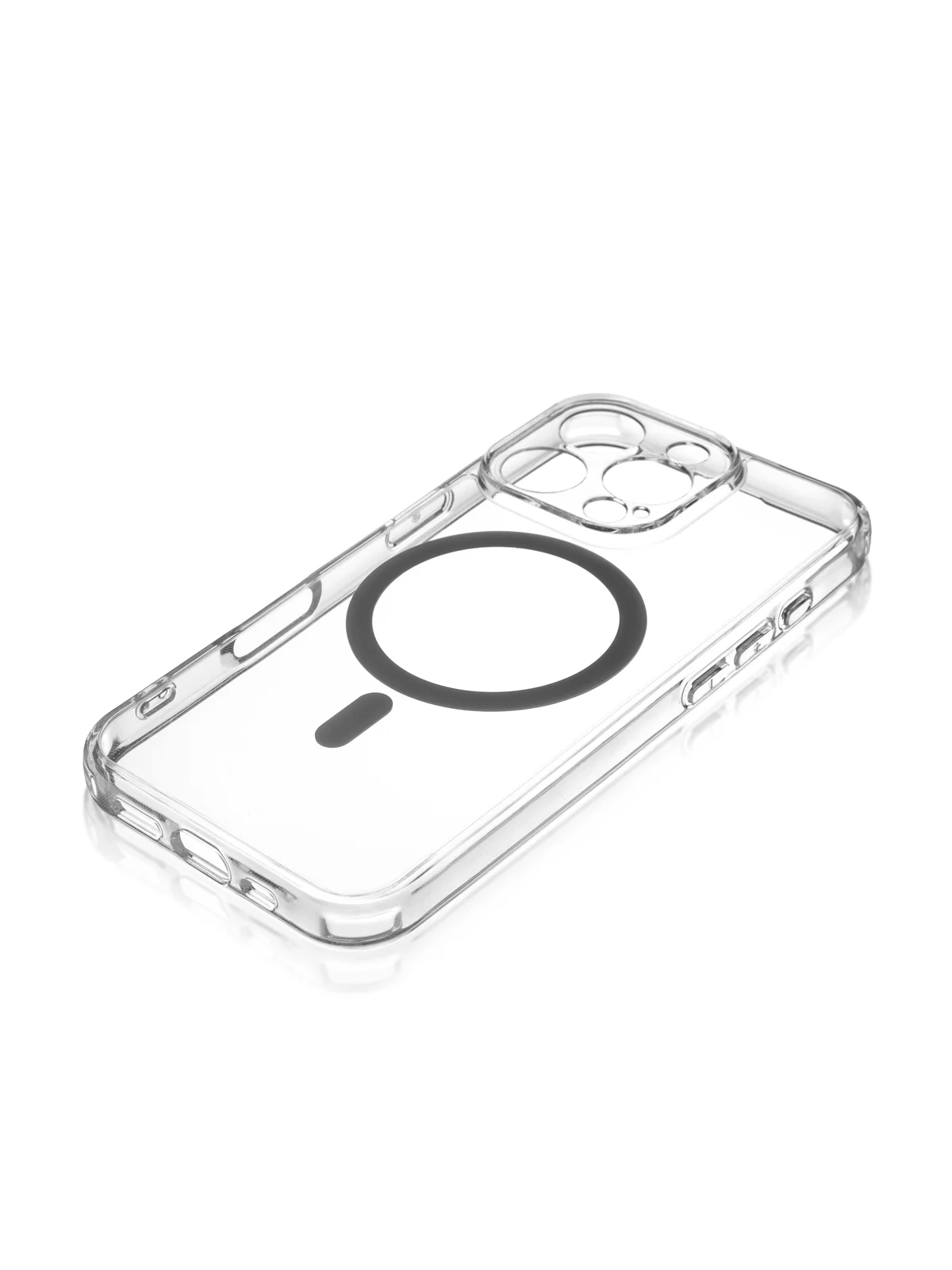 Чехол MagSafe для iPhone 16 Pro пластиковый с силиконом ROSCO, с защитой камер, магнитом