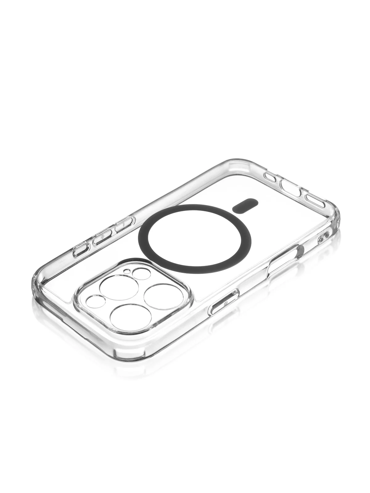 Чехол MagSafe для iPhone 16 Pro пластиковый с силиконом ROSCO, с защитой камер, магнитом