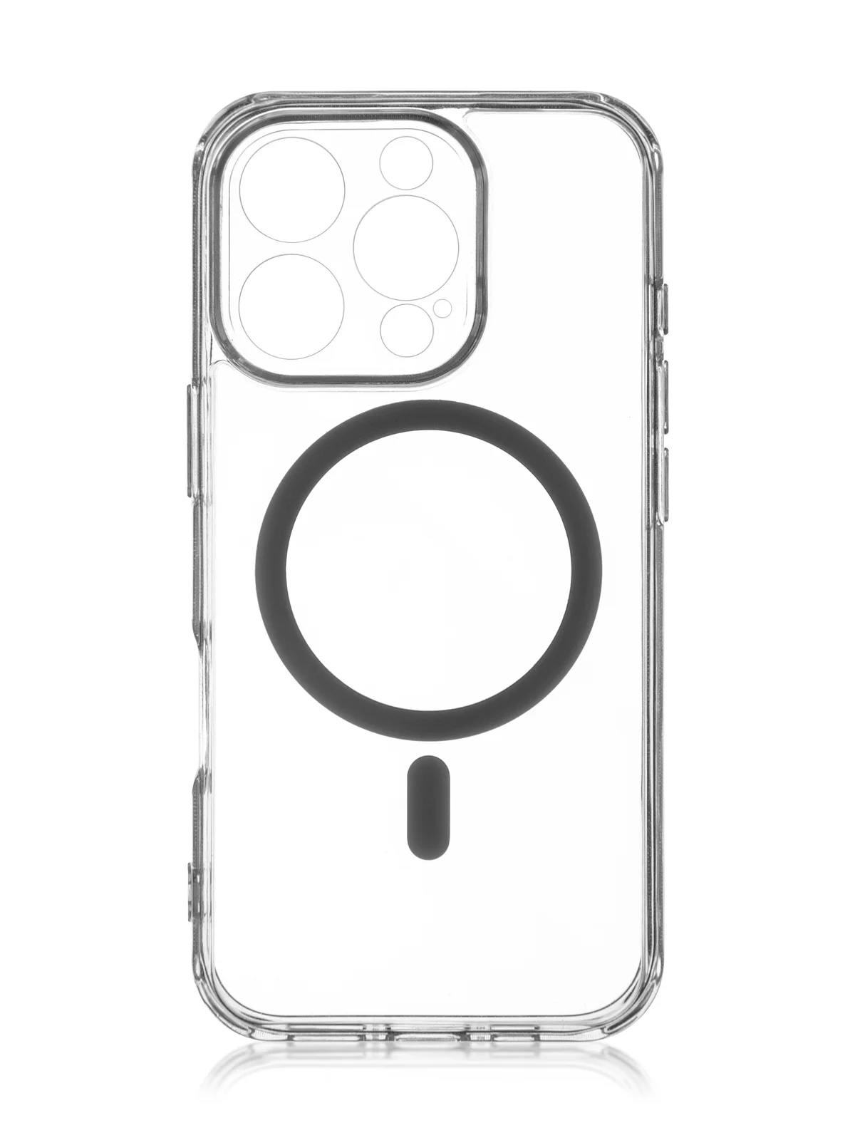 Чехол MagSafe для iPhone 16 Pro пластиковый с силиконом ROSCO, с защитой камер, магнитом