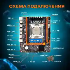 X99 Материнская плата + E5 2670 V3 (12 ядер/24 потока) 2,3 ГГц + DDR4 32GB