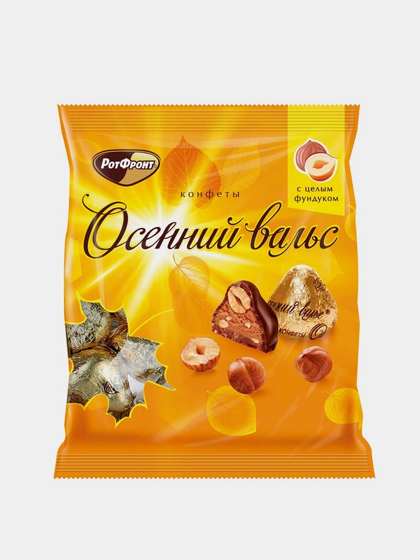 Конфеты шоколадные Рот-Фронт Осенний вальс, пралине, орехи, 250 г