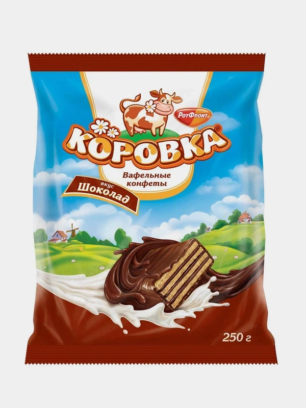 Конфеты Коровка Шоколад, вафельные, 250 г