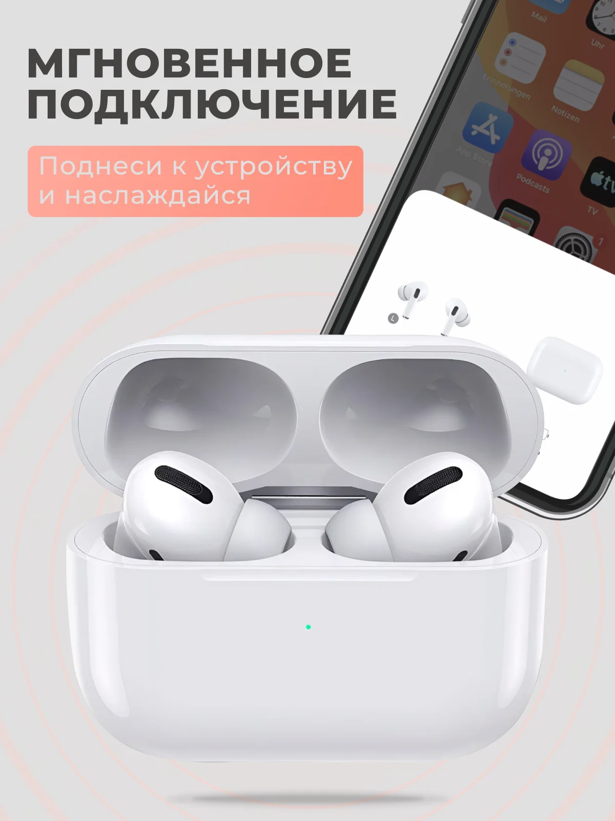Беспроводные наушники Pods Pro2, с шумоподавлением, Bluetooth, сенсорные, с микрофоном