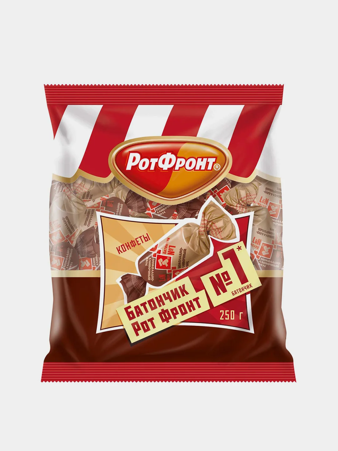 Конфеты Рот Фронт Батончики, шоколадно сливочный вкус, 250 г