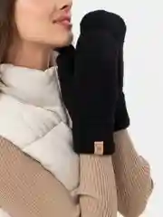 Черный варежки женские зимние теплые