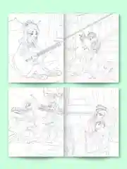 Розовый раскраска детская большая 24х30 см 48 стр. аниме/капибара/синий трактор. Проф-Пресс