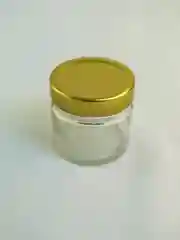 Золотой банка стеклянная с крышкой 3 шт. для меда, варенья, чая,специй и др. c наклейками, 100 мл