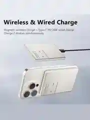 Золотой беспроводной внешний аккумулятор MOVESPEED S05, 15W, 5000 / 10000 mAh (Magsafe Magnetic)