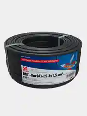 Кабель силовой медный REXANT ВВГ-Пнг(А)-LS 3x1,5 мм, 50 метров, ТУ 16.К71-310-2001