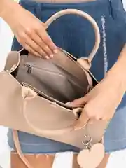 Бежевый сумка, тоут, женская, сумка через плечо, из экокожи